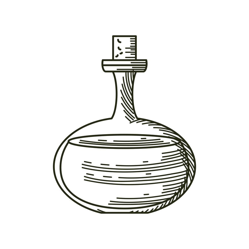 olivolja flaska med kork vektor