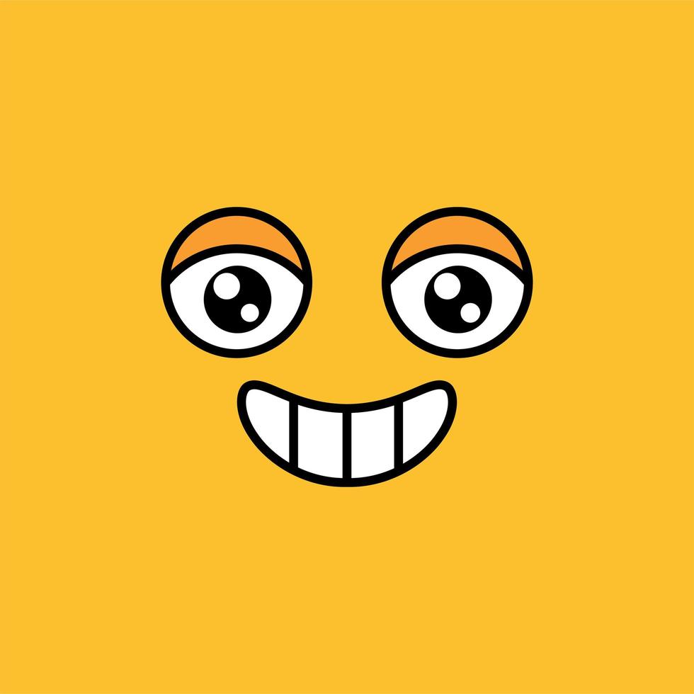 lächelnde fröhliche Emoji-Vektorillustration vektor