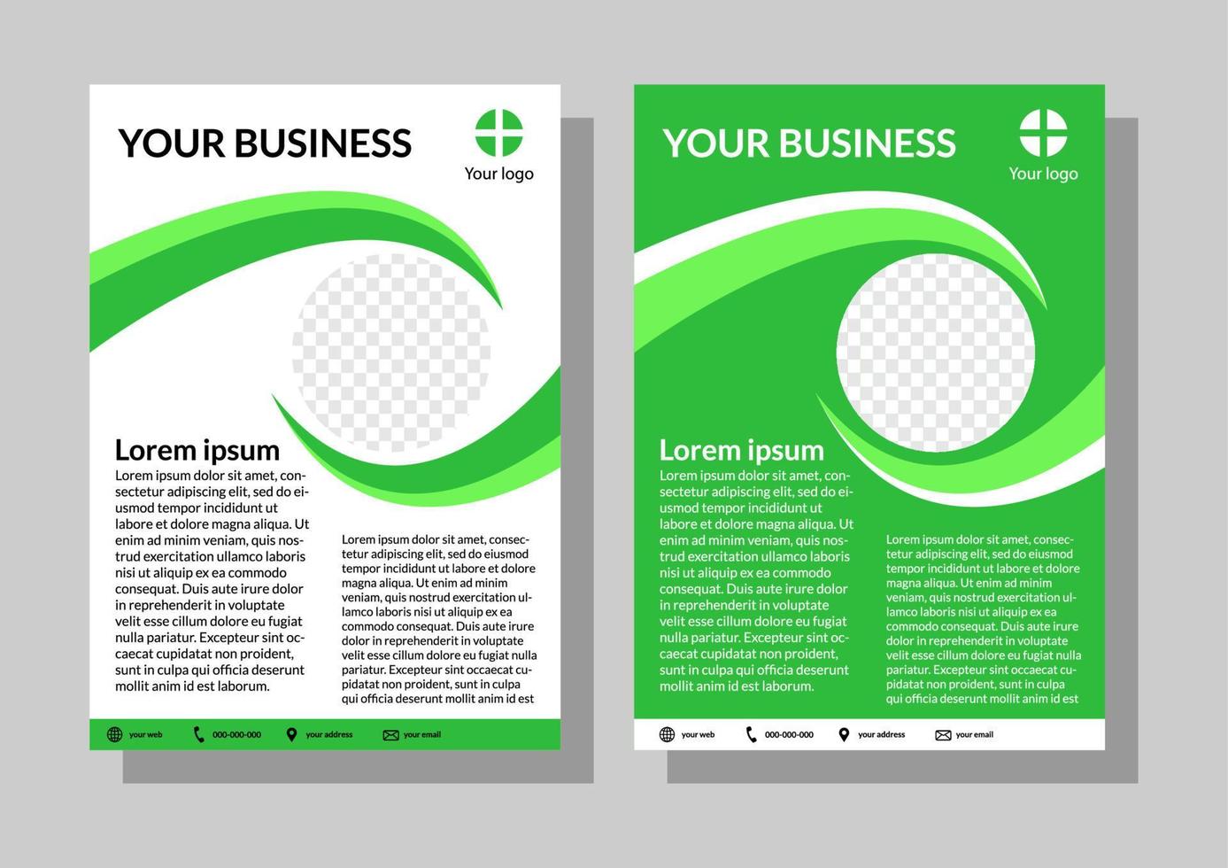 Business-Flyer-Vorlage im A4-Format. Broschüre für Unternehmen vektor