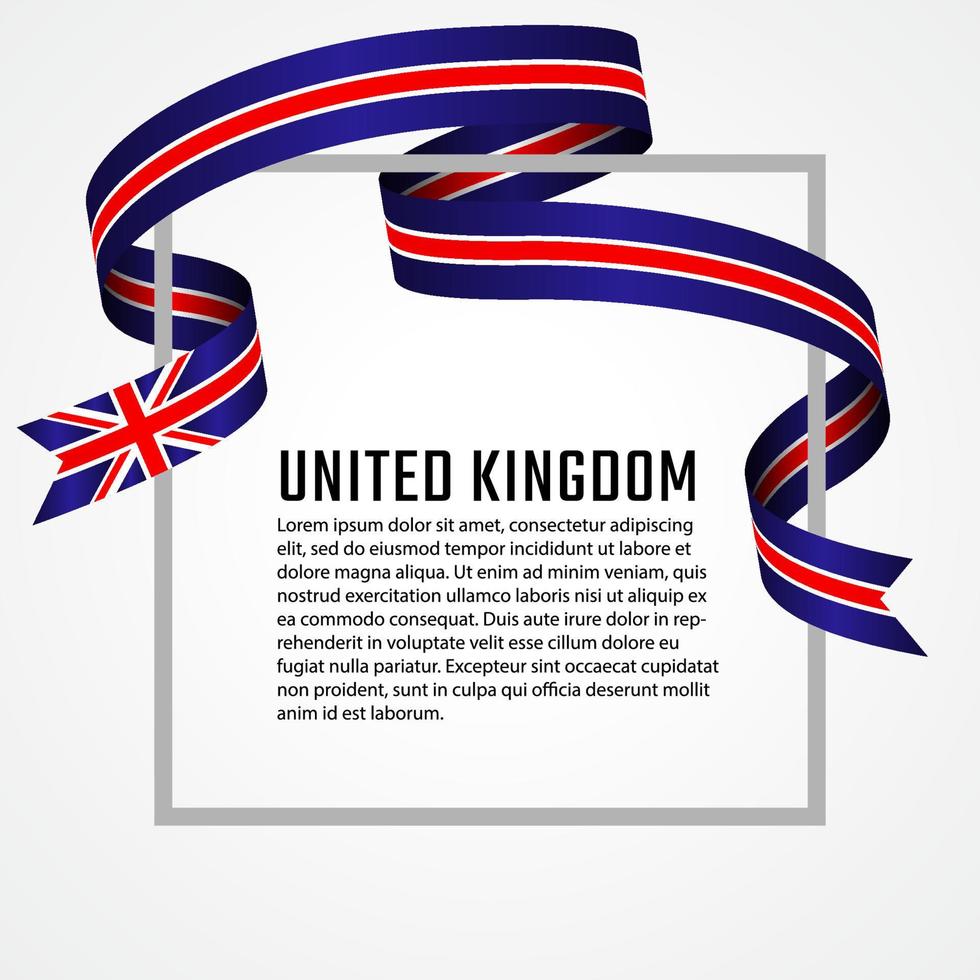 band form Storbritannien flagga bakgrundsmall vektor
