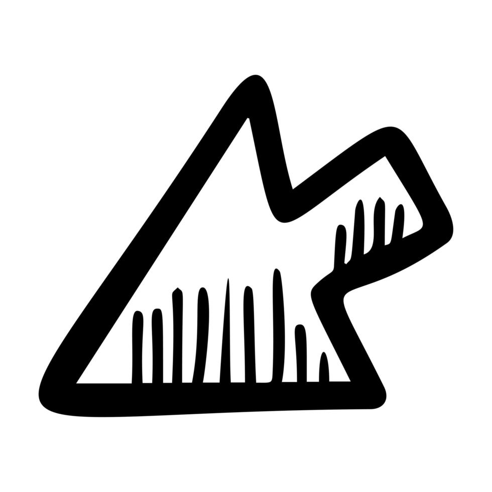 Hand gezeichnete Illustration mit Pfeil nach rechts vektor