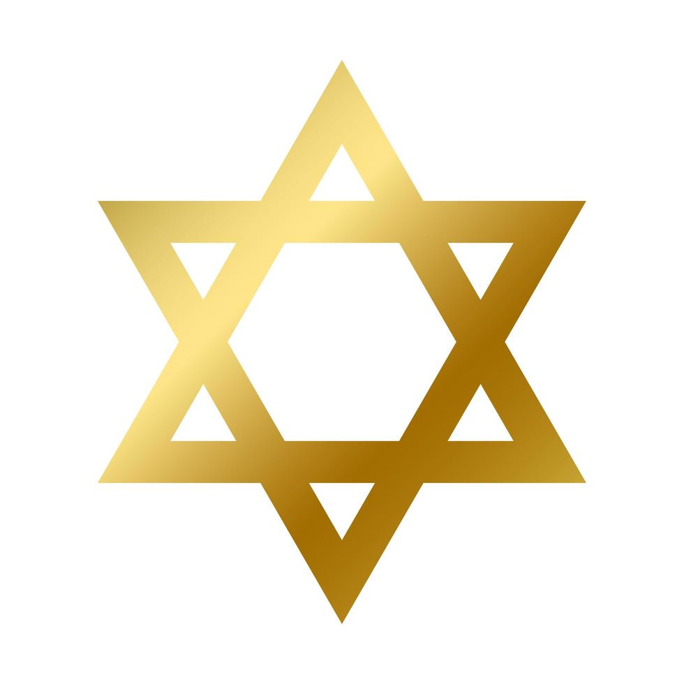 David Stern Symbol isoliert Judentum Zeichen Umriss vektor