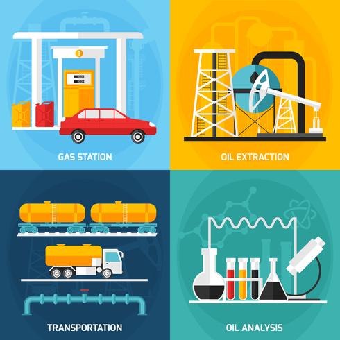 Öl-Gas-Industrie-Zusammensetzungen vektor