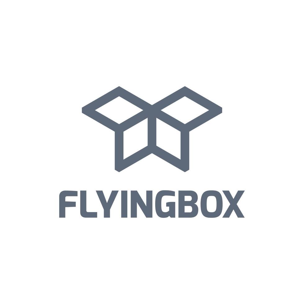 flyingbox logotyp mall för din företagslogotyp vektor