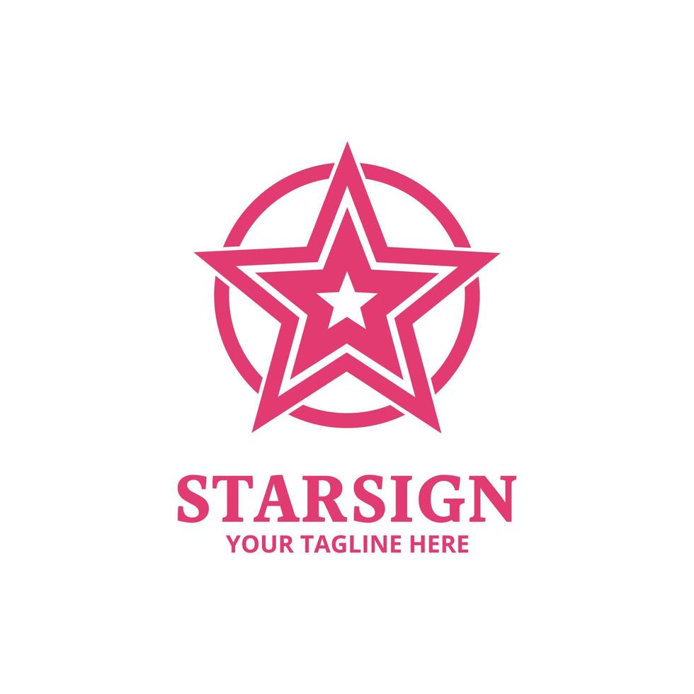 stjärnteckens logotyp för ditt företag. vektor design, redigerbar design