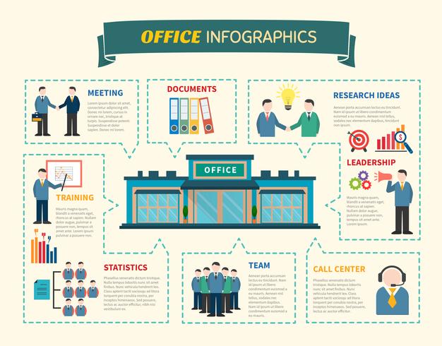 Office People Infographics-Webseite vektor