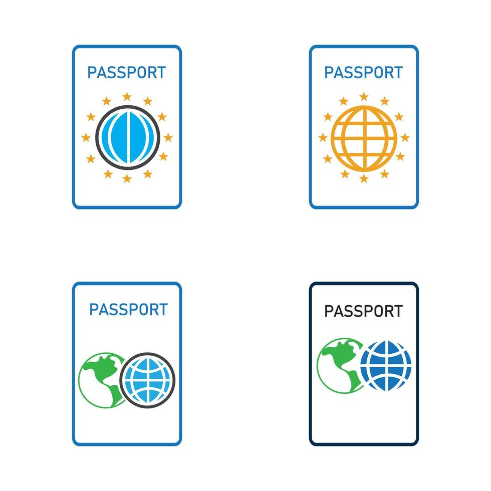 Vektorsymbol für internationale Reisepässe - Reisen, Einsteigen, Flughafen, Dokumentvektorillustration vektor