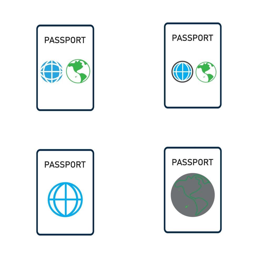 Vektorsymbol für internationale Reisepässe - Reisen, Einsteigen, Flughafen, Dokumentvektorillustration vektor