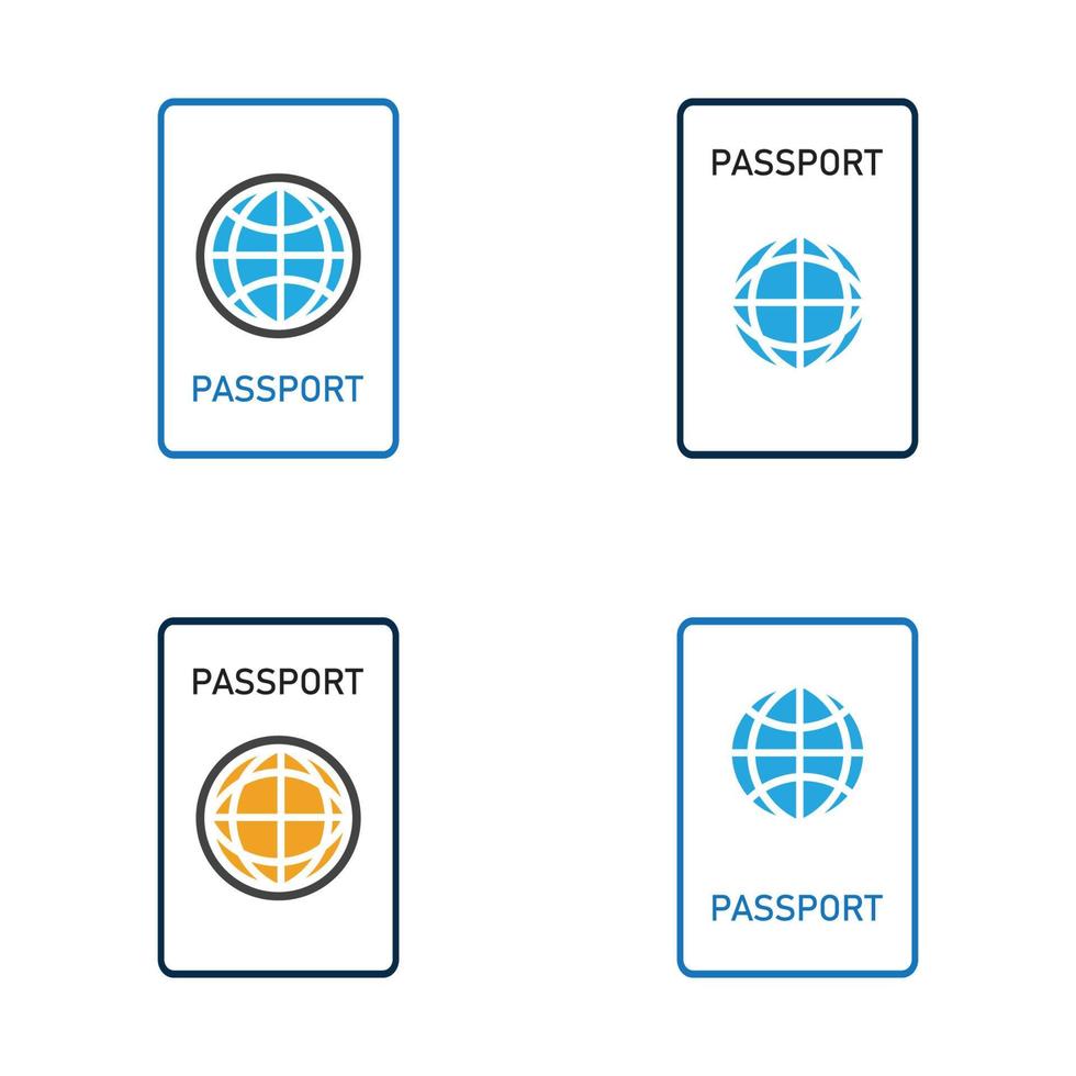 Vektorsymbol für internationale Reisepässe - Reisen, Einsteigen, Flughafen, Dokumentvektorillustration vektor