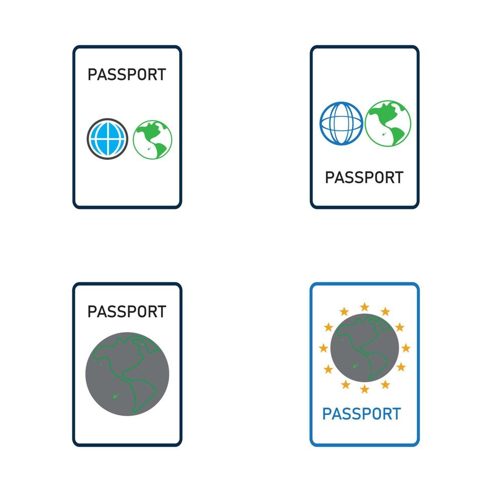 Vektorsymbol für internationale Reisepässe - Reisen, Einsteigen, Flughafen, Dokumentvektorillustration vektor