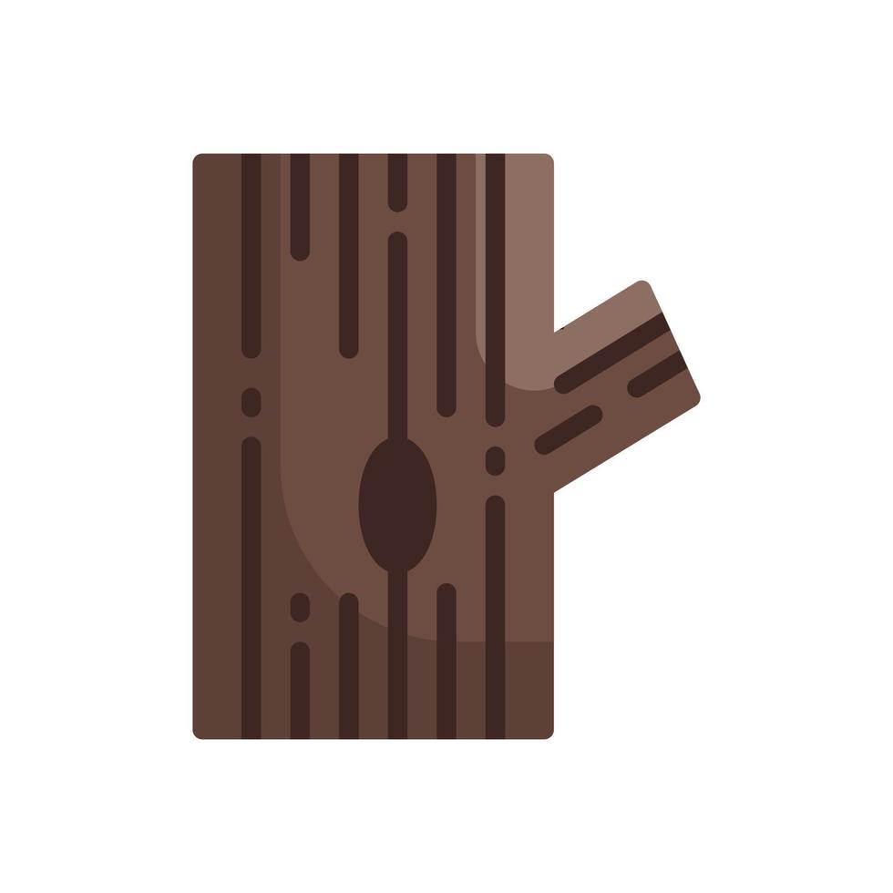 Symbol für den flachen Stil aus Holz vektor
