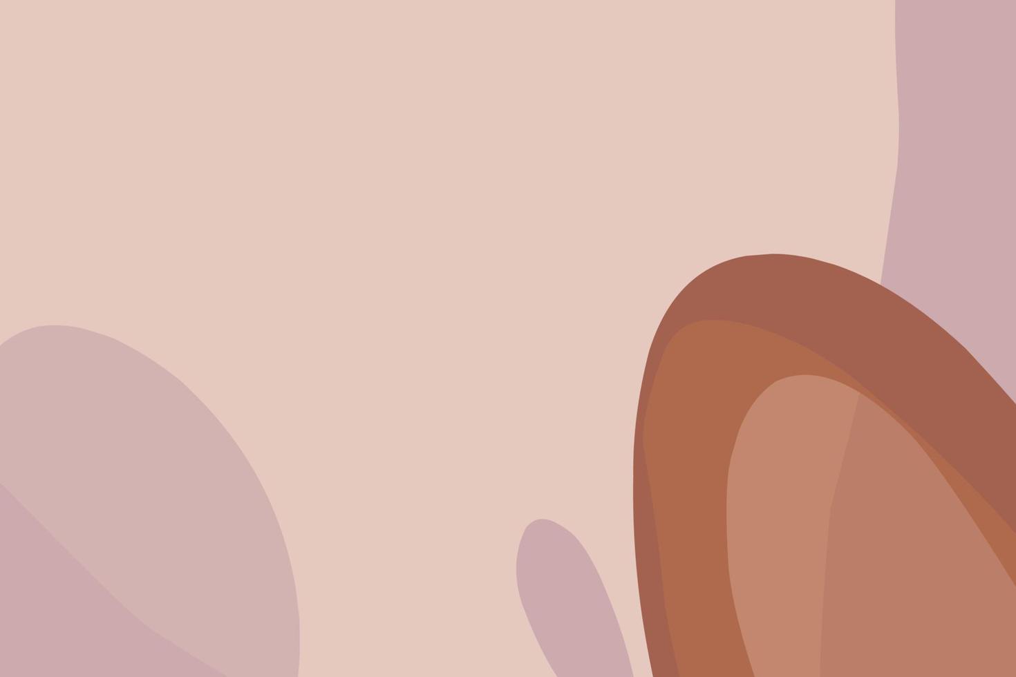 stylische Vorlagen mit organischen abstrakten Formen und Linien in Nude-Farben. Pastellhintergrund im minimalistischen Stil. zeitgenössische Vektorillustration. neutraler Hintergrund im minimalistischen Stil vektor