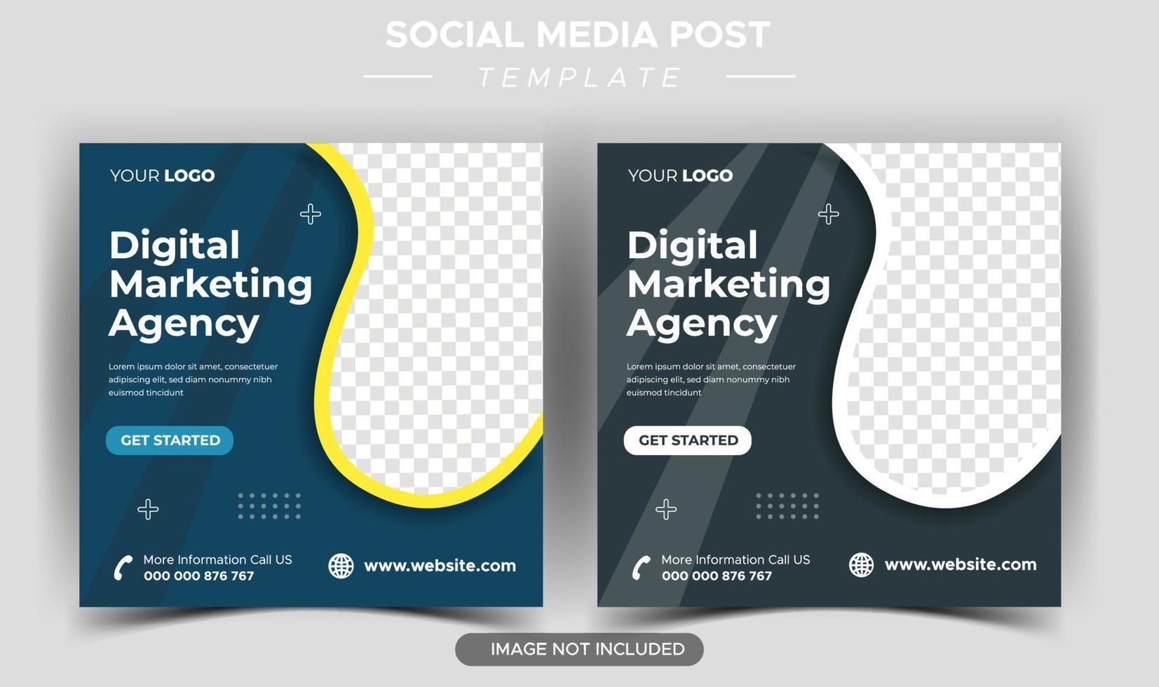 Social Business Marketing Social Media Post Vorlage vektor
