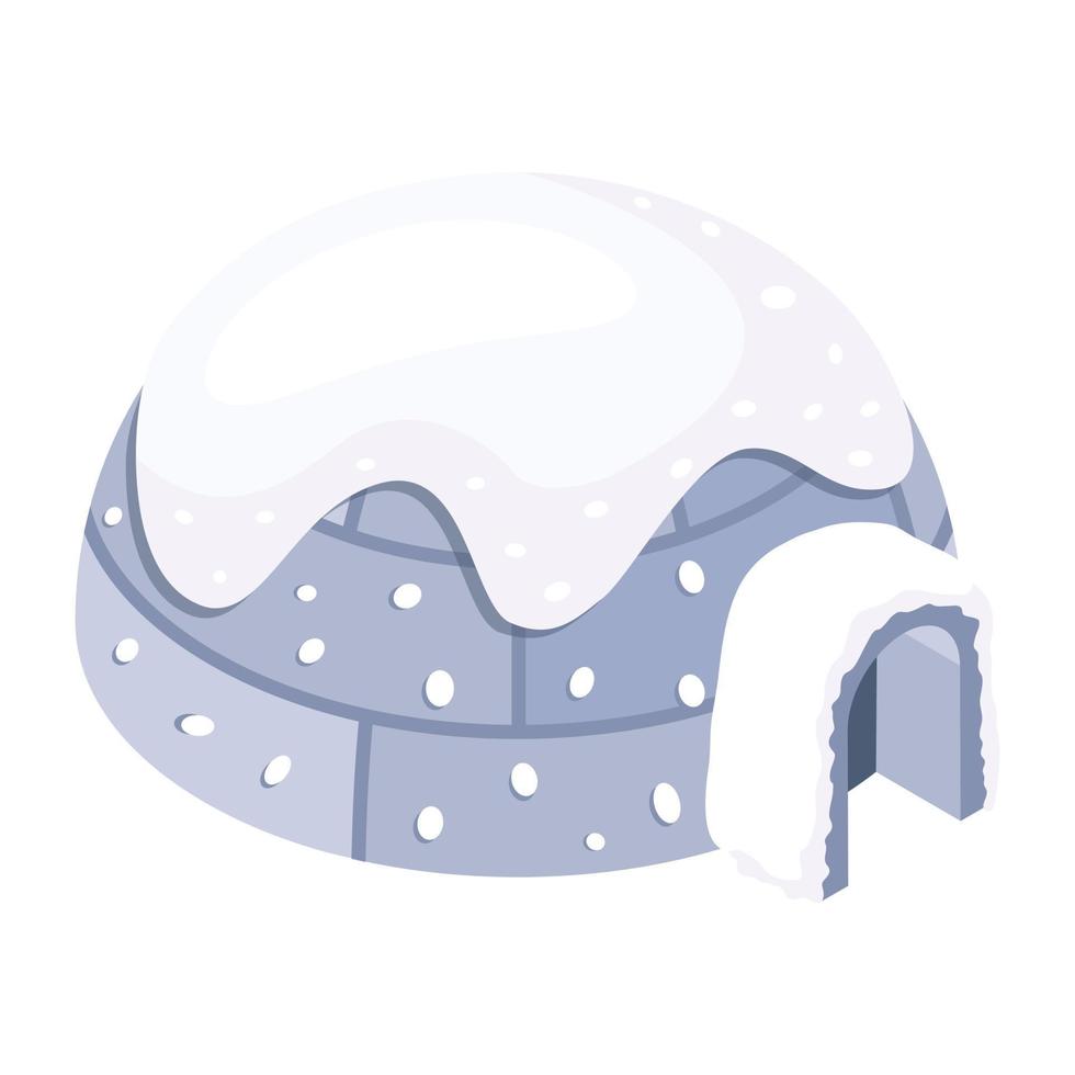 igloo och snöhus vektor