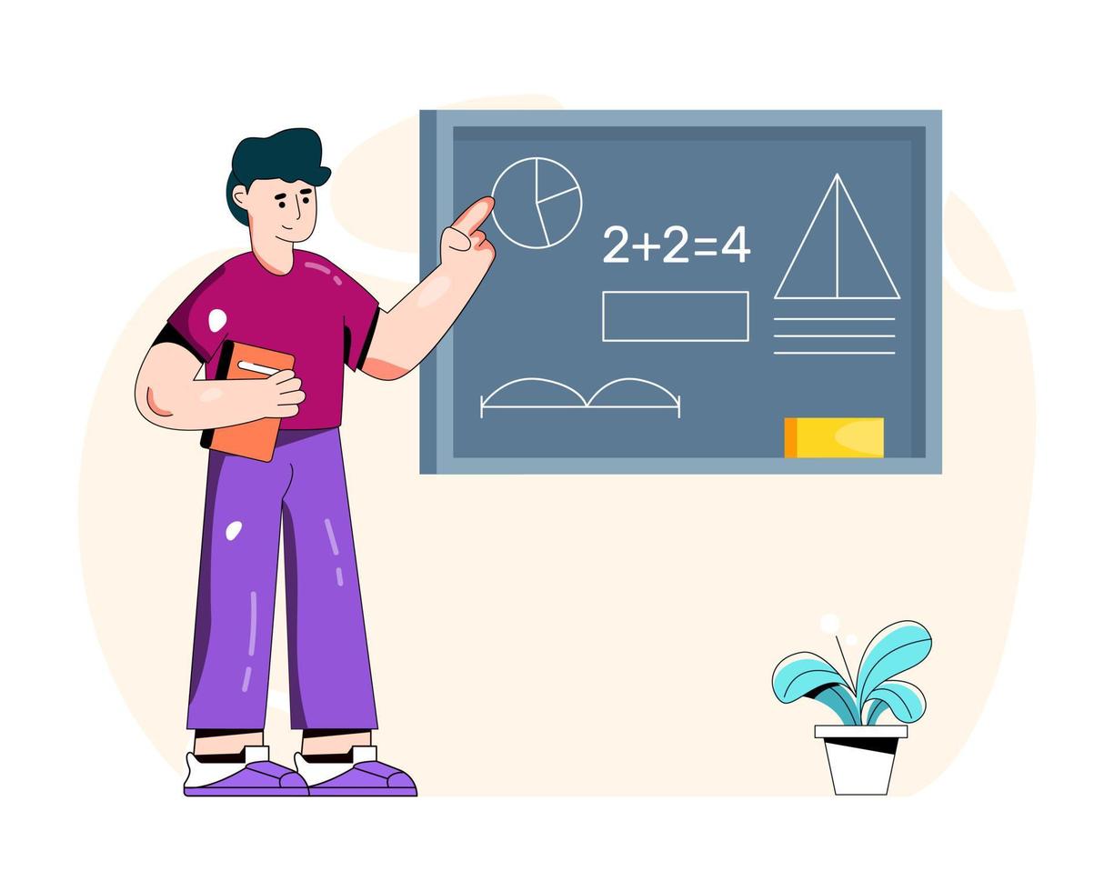matematikföreläsning och handledare vektor