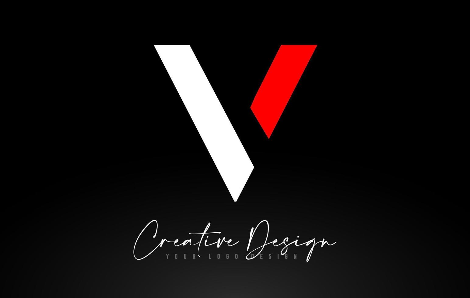 V-Brief-Icon-Design mit kreativem, modernem Look und blaugrünem Hintergrund. vektor