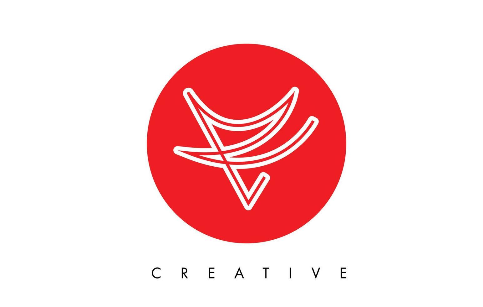 v Buchstaben-Design-Logo. Buchstabe V Symbol Logo mit modernem Swoosh vektor