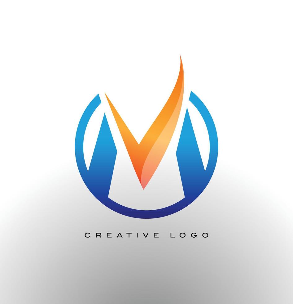 företags bokstaven m logotyp vektor