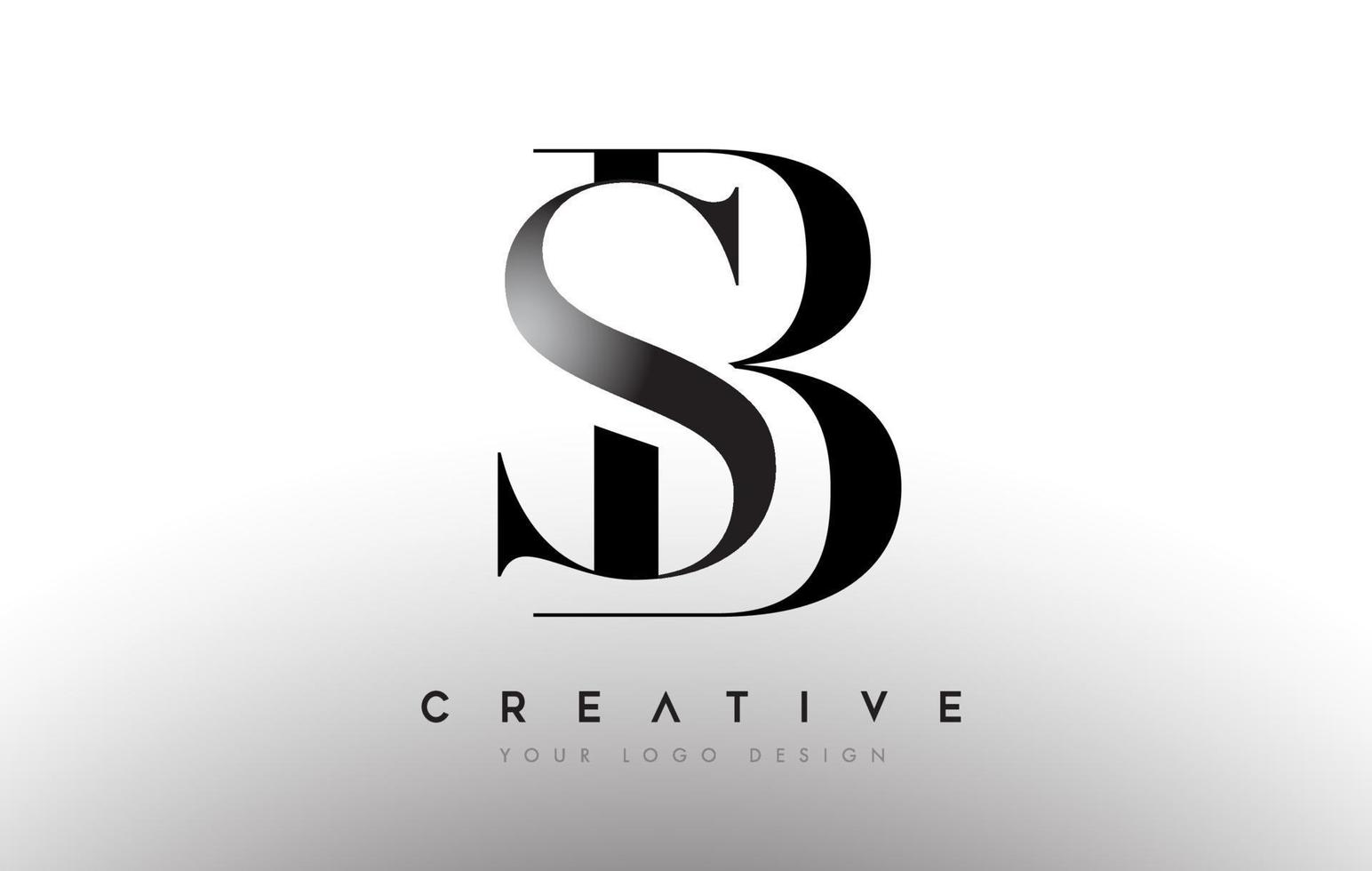 sb sb brief design logo logotype icon konzept mit serifenschrift und klassisch elegantem look vektor