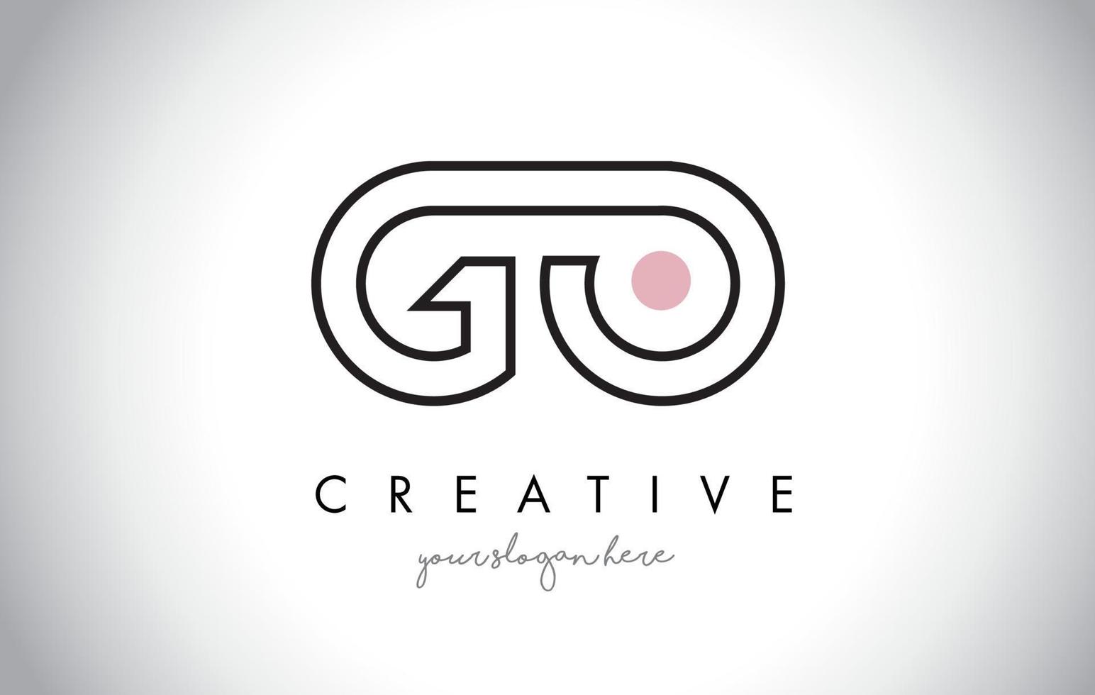 go brief logo design mit kreativer moderner trendiger typografie. vektor