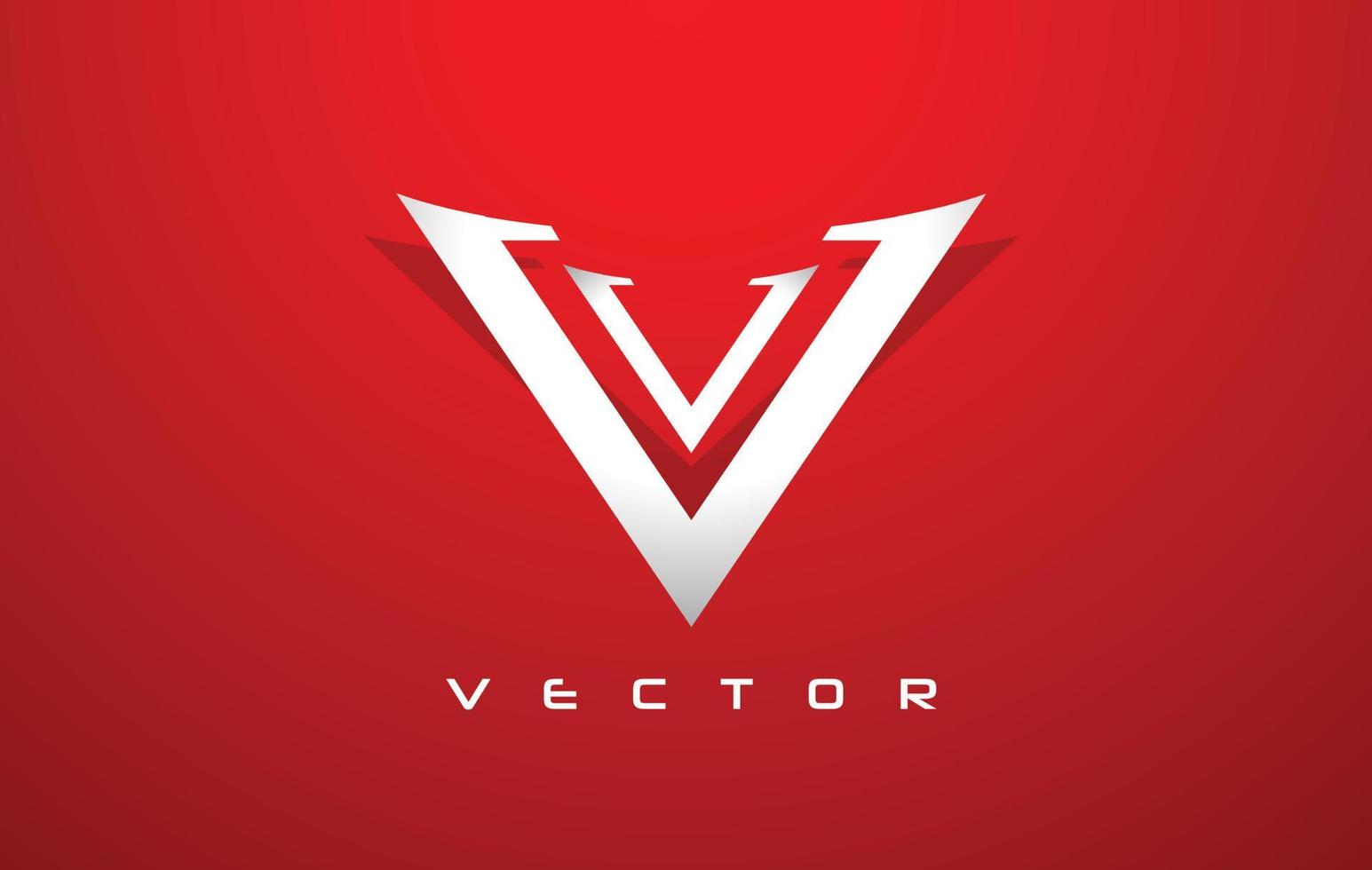 bokstaven v logotyp. v bokstav design vektor