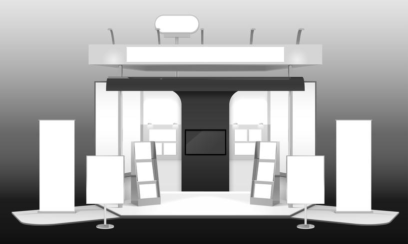 Ausstellungsstand 3D Design Mockup vektor