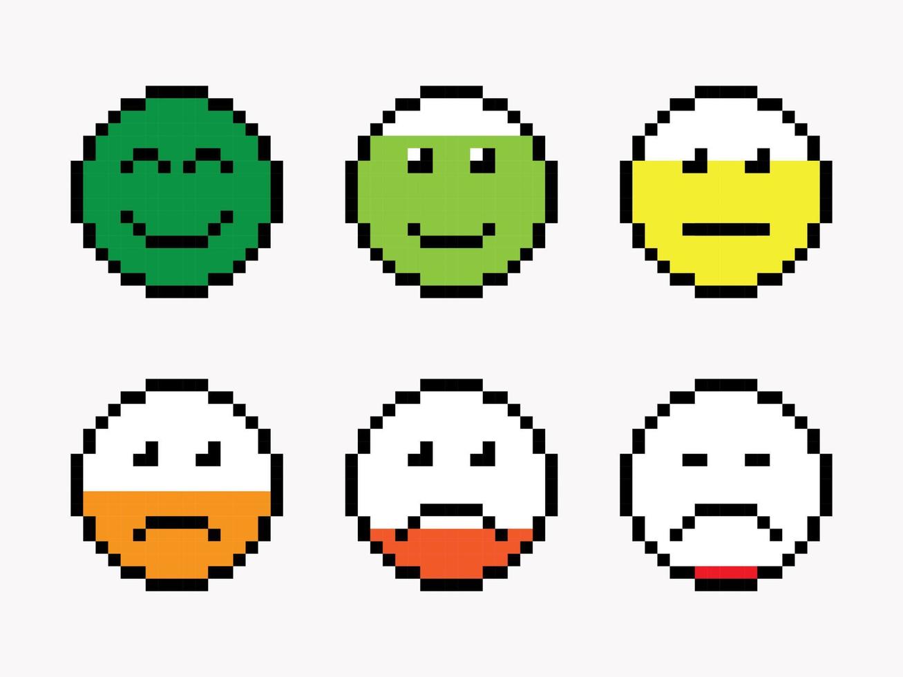Emotionsleiste im Pixel-Art-Stil vektor