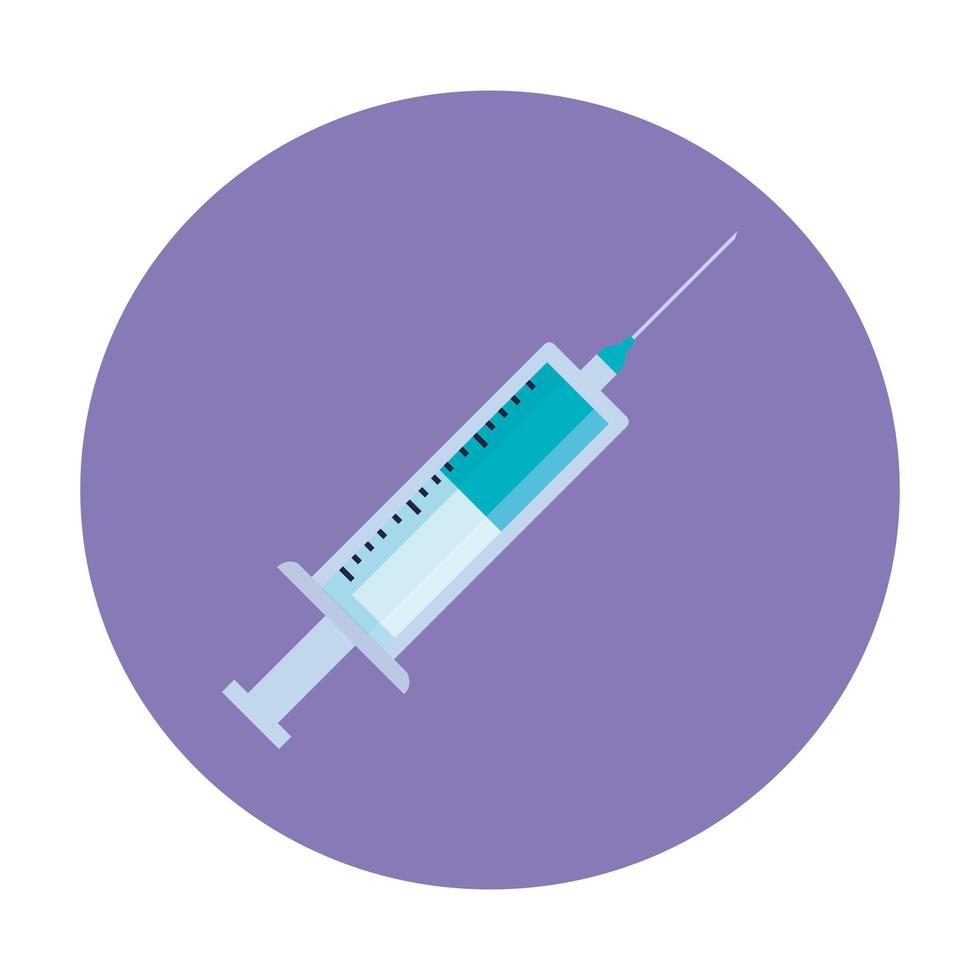 isoliertes Symbol für Injektionsimpfstoff vektor