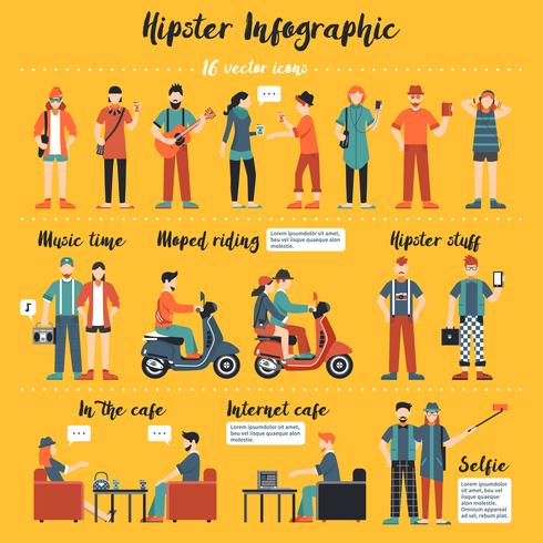 hipster infographics illustration vektor