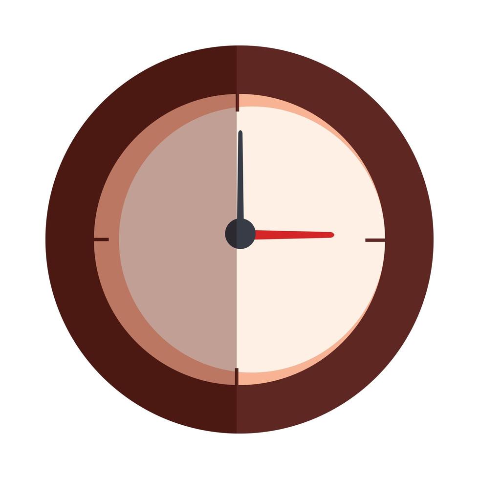 Uhr Wandzeit isolierte Symbol vektor