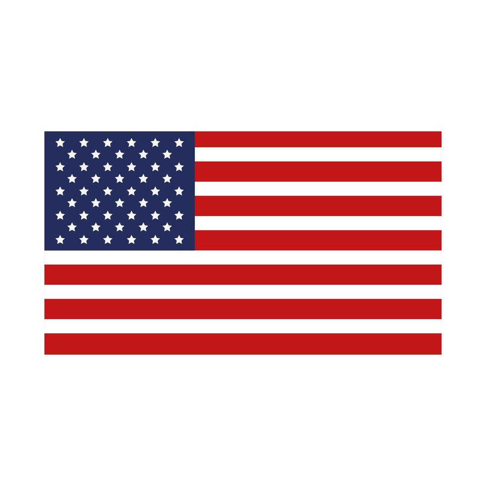 Vereinigte Staaten Flagge isolierte Symbol vektor