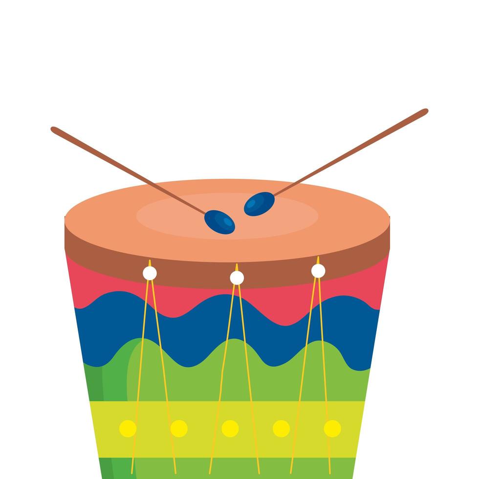 Schlagzeuginstrument musikalisches isoliertes Symbol vektor