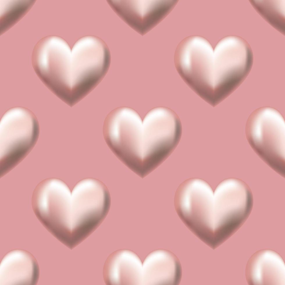 rosa söta hjärta och söta sömlösa mönster vektordesign vektor