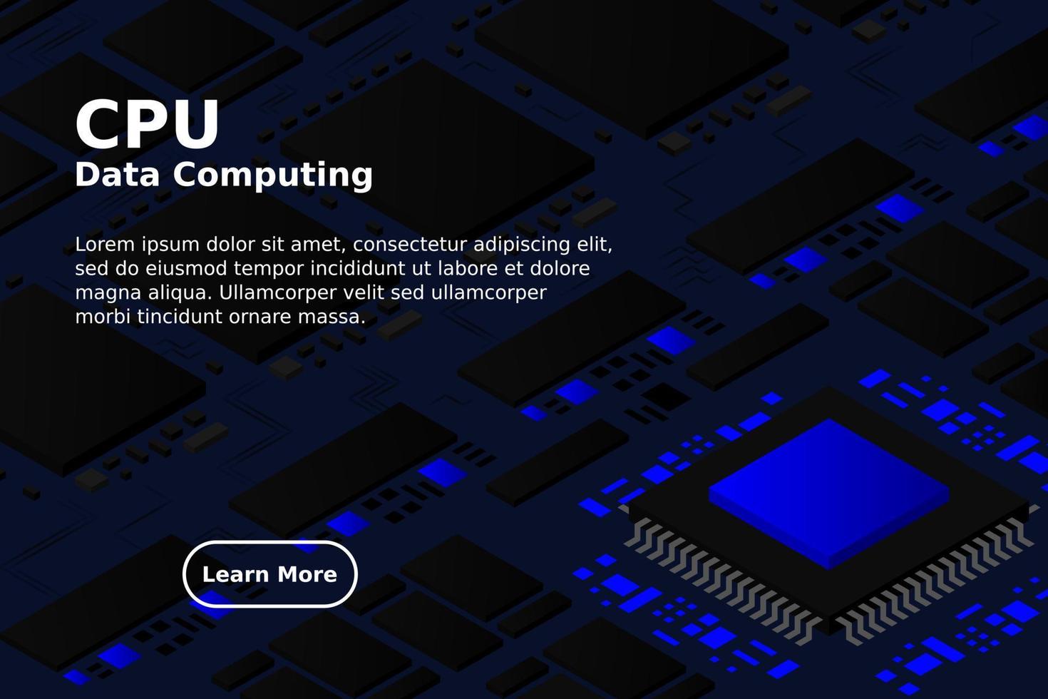 Künstliche Intelligenz Mikrochip-Abbildung. Quanten-Computing. pc mainboard illustration hintergrund vektor