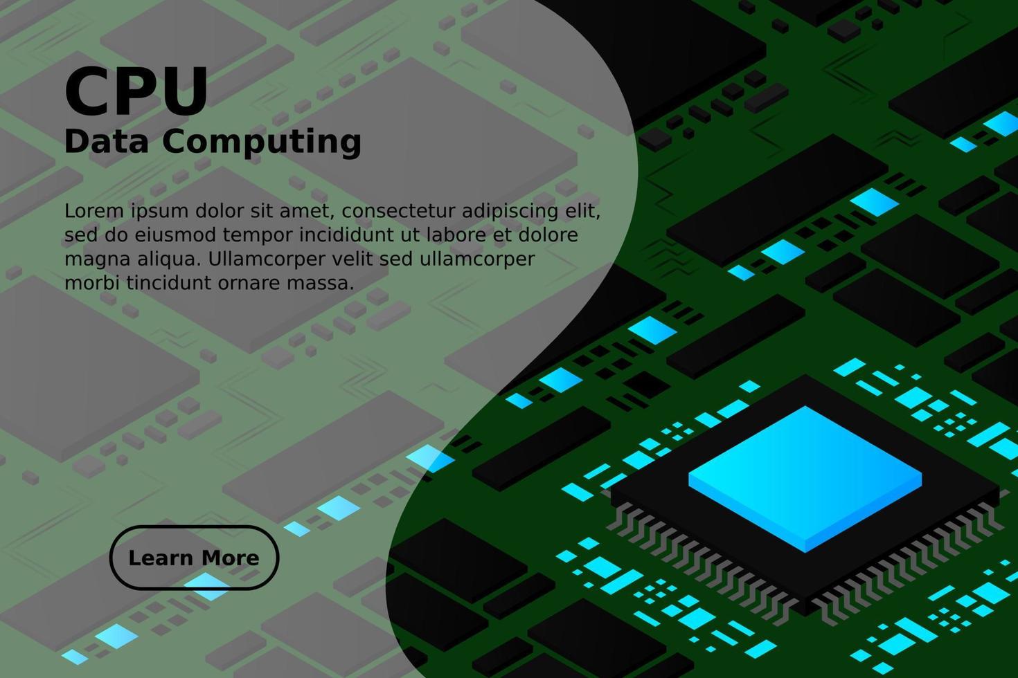 Künstliche Intelligenz Mikrochip-Abbildung. Quanten-Computing. pc mainboard illustration hintergrund vektor