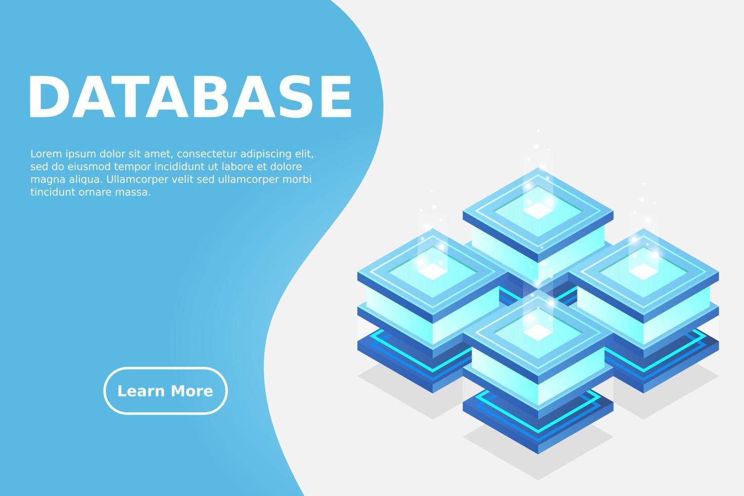 serverrum isometrisk, molnlagringsdata, datacenter, big data-behandling och datorteknik vektor