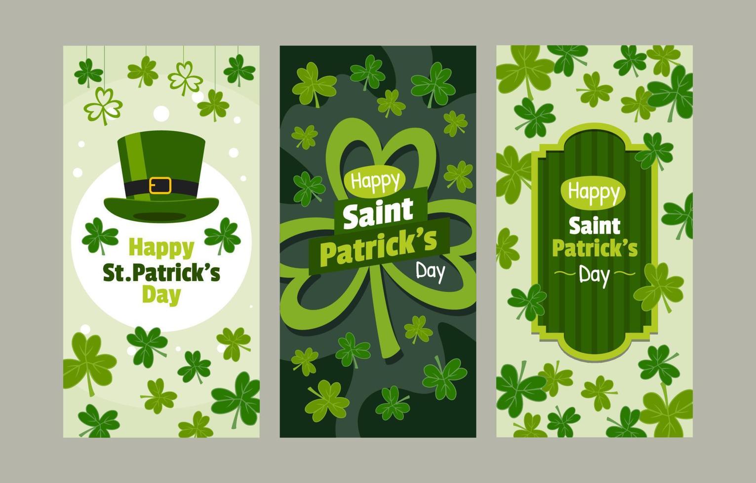 saint patricks banner samling vektor