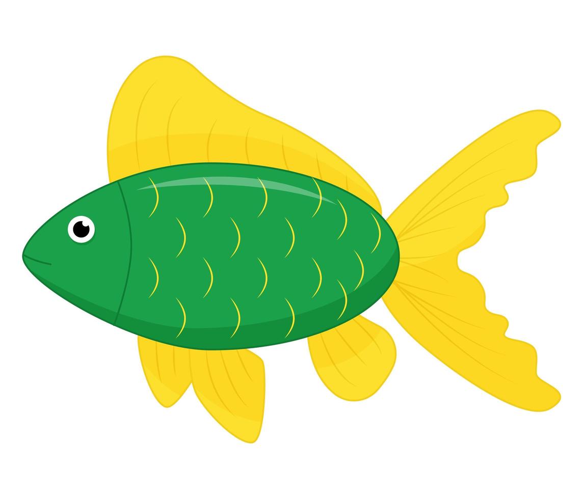 süßer Seefisch. Vektor-Cartoon-Figur im Ozean. tropischer Fisch vektor