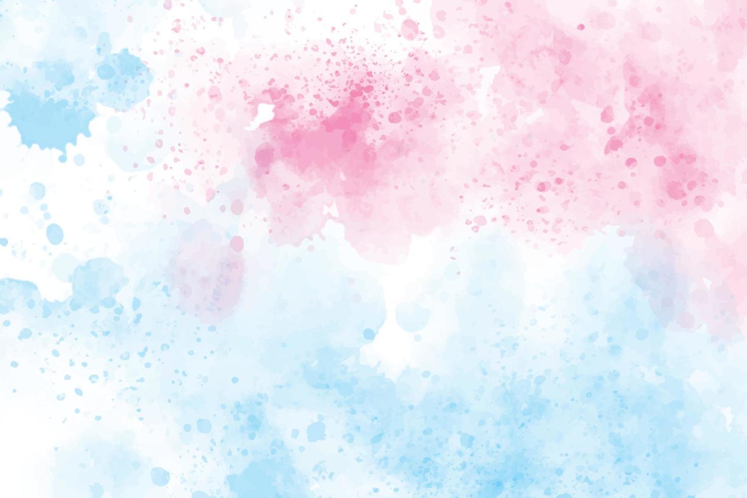 2 Töne blauer und rosa Aquarell-Wash-Splash-Hintergrund vektor