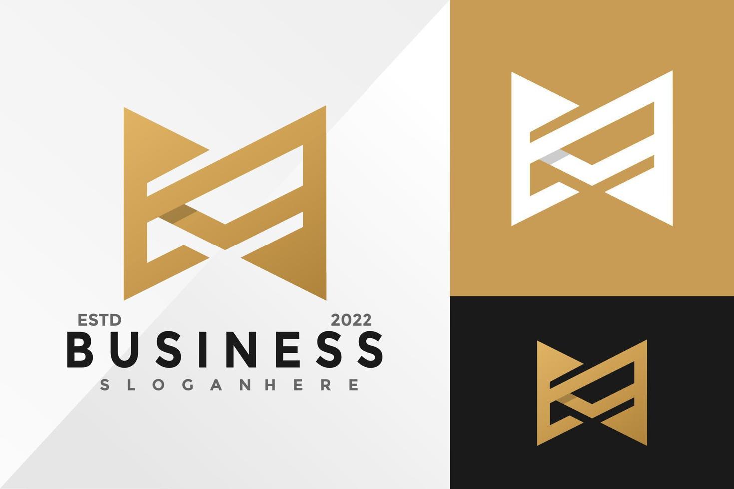 lyx bokstav m business logo design vektor illustration mall