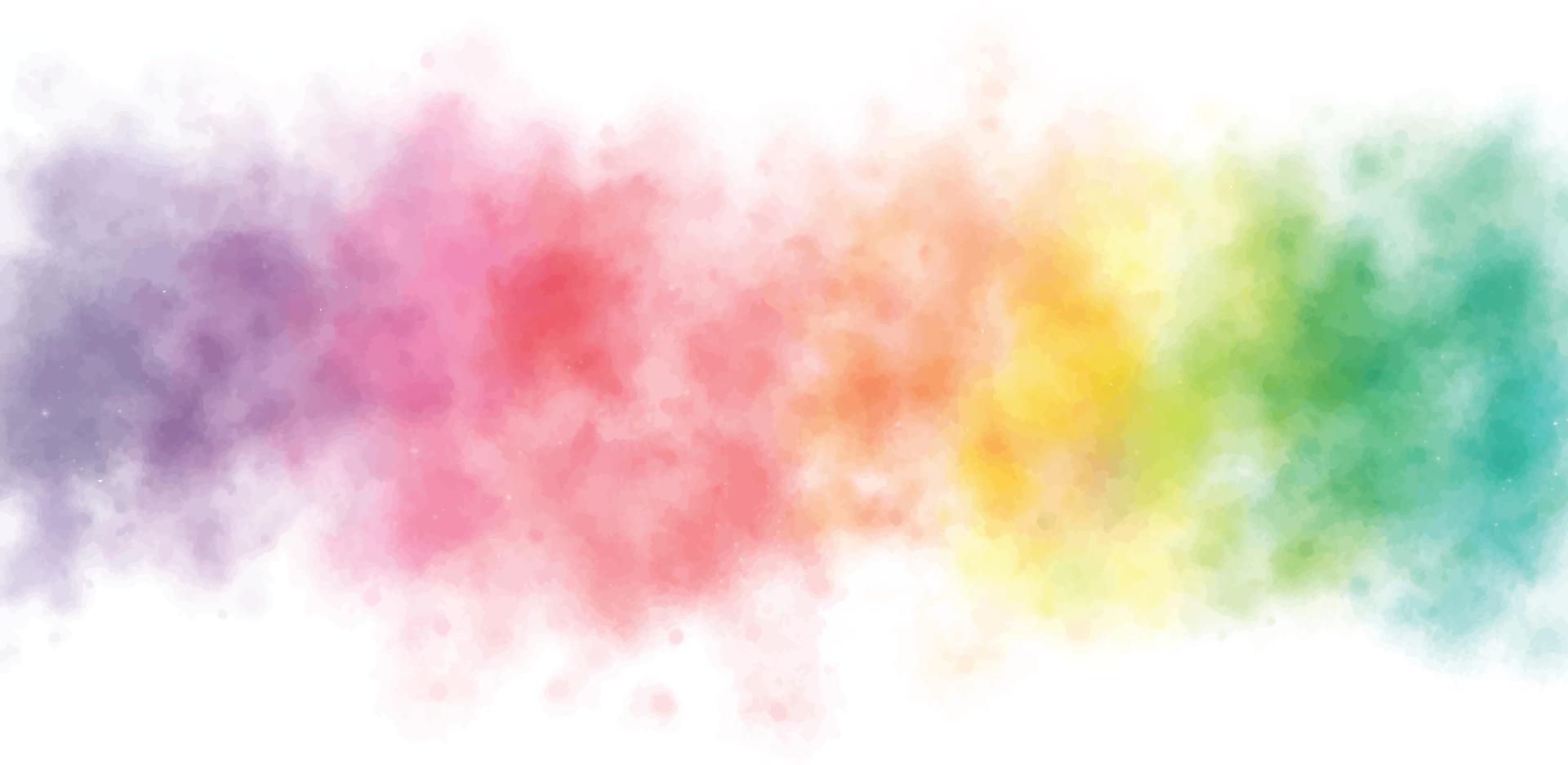 bunter Regenbogen-Aquarell-Wash-Splash-Hintergrund vektor