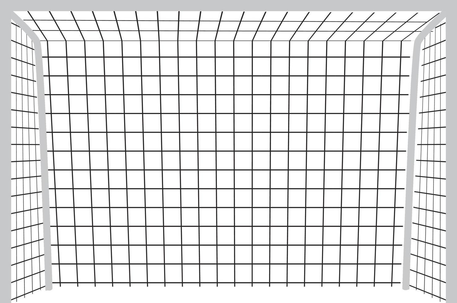 fotboll fotboll mål realistisk sportutrustning. fotbollsmål isolerad på vit bakgrund. vektor illustration. eps 10.