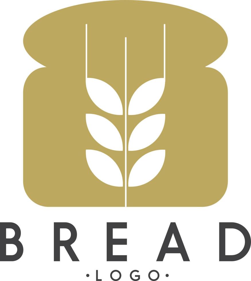 bröd logotyp mall limpa vete skiss vektor