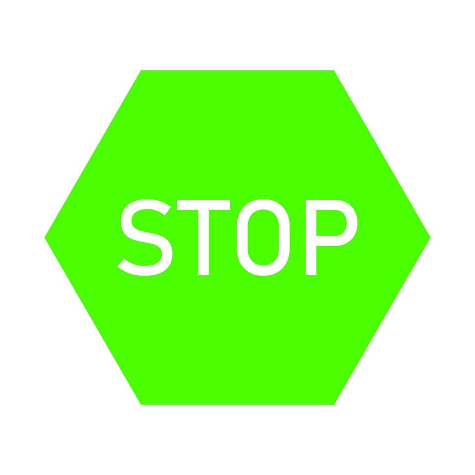 Stoppschild auf weißem Hintergrund vektor