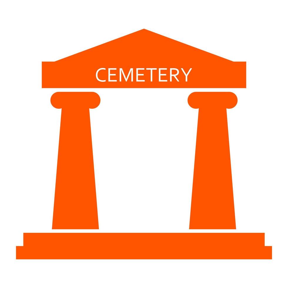 Friedhof auf weißem Hintergrund vektor