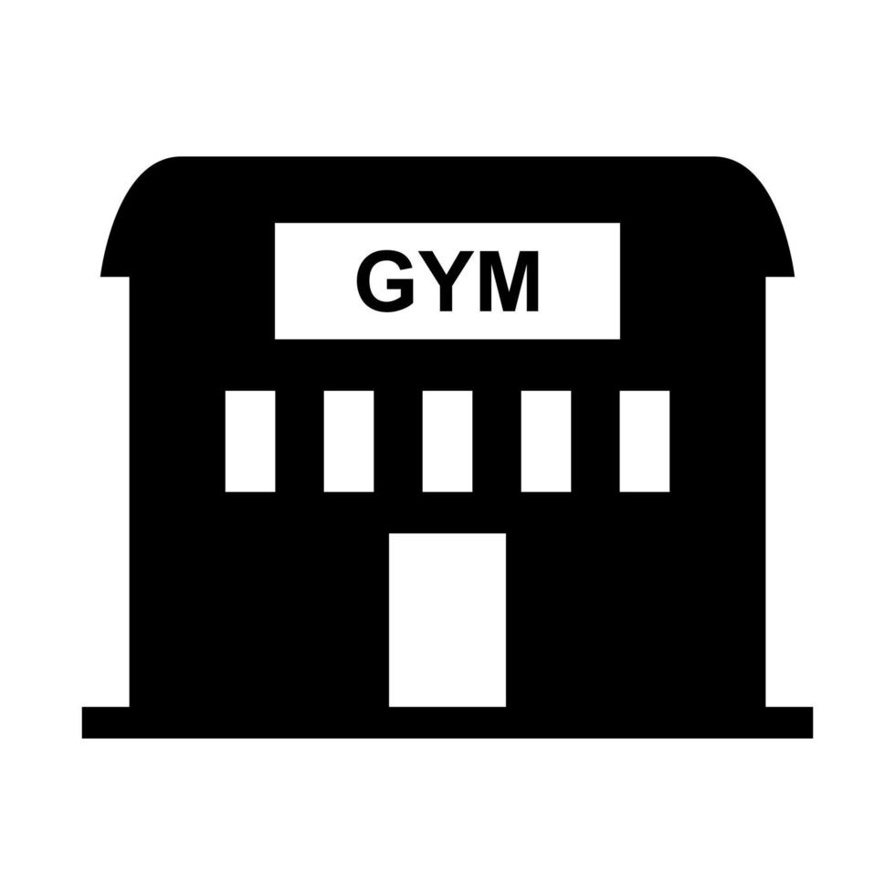 gym på vit bakgrund vektor