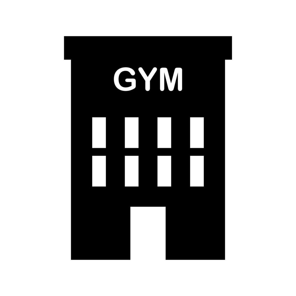 gym på vit bakgrund vektor