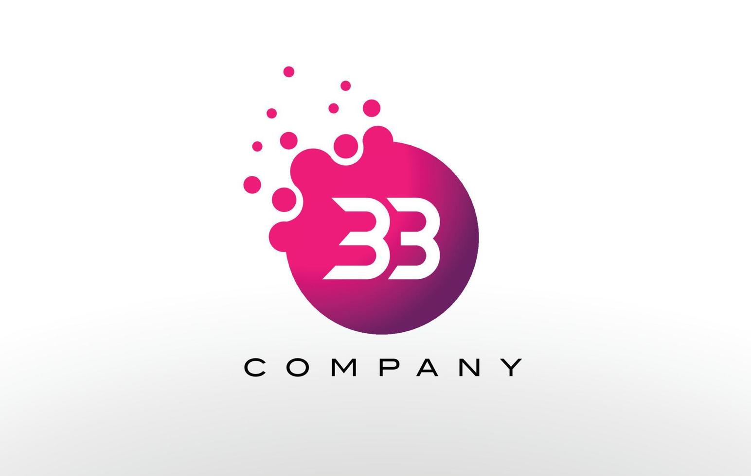 bb Letter Dots Logo-Design mit kreativen trendigen Blasen. vektor