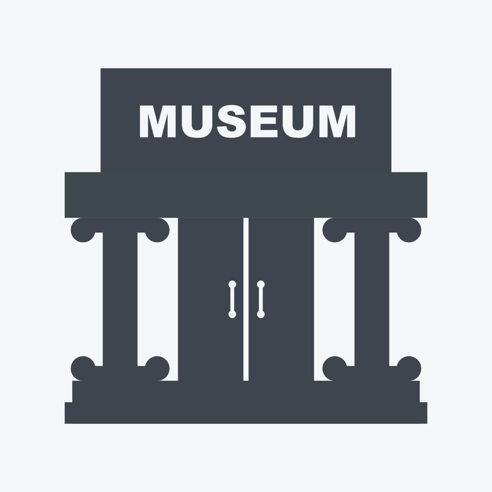 Symbol Museumsgebäude II - Glyphenstil - einfache Illustration, gut für Drucke, Ankündigungen usw vektor