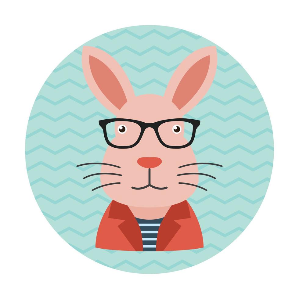 Hipster Hase mit Brille vektor